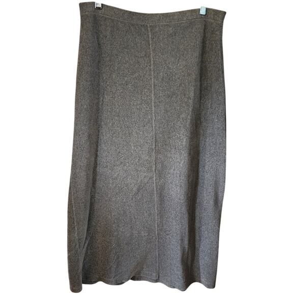 J.Jill Gray Soft Corduroy Maxi Elastic Waist Pull On Skirt Size Large - Picture 1 of 5